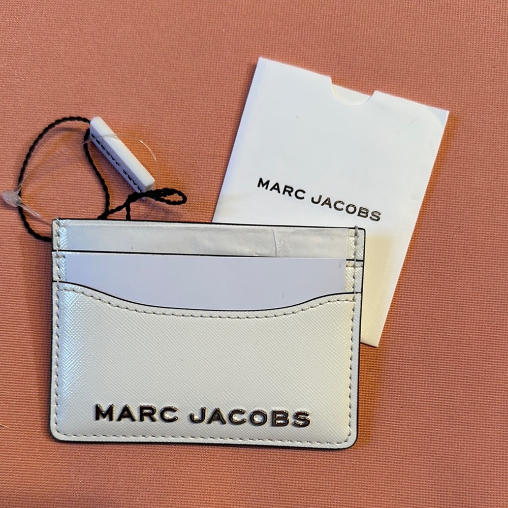 NewMarc Jacobs Leather White Card Holder